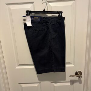 Ralph Lauren Men's Dark Blue Flat Front Shorts